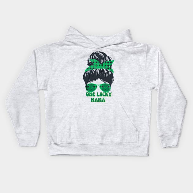 One lucky mama st patricks day Kids Hoodie by Beyond TShirt